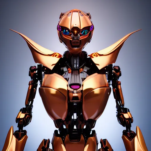 Image similar to a highly detailed close-up bust, of an awe-inspiring beautiful cute humanoid anthropomorphic robotic mecha female dragon, with smooth and streamlined armor, standing and posing elegantly in front of the camera, well detailed head with LED eyes, sharp teeth, two arms, digital art, artstation, DeviantArt, professional, octane render, sunset lighting