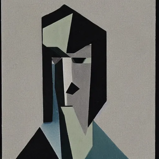 Image similar to cubism era portrait of george harrison