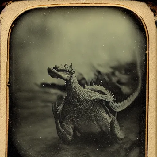 Prompt: tintype photo, underwater, lochness monster