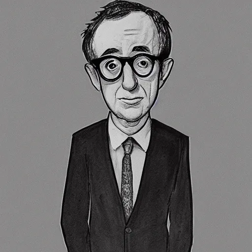 Prompt: Woody Allen by sketch pencil