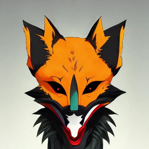 Prompt: portrait of trickster in the fox mask, anime fantasy illustration by tomoyuki yamasaki, kyoto studio, madhouse, ufotable, trending on artstation