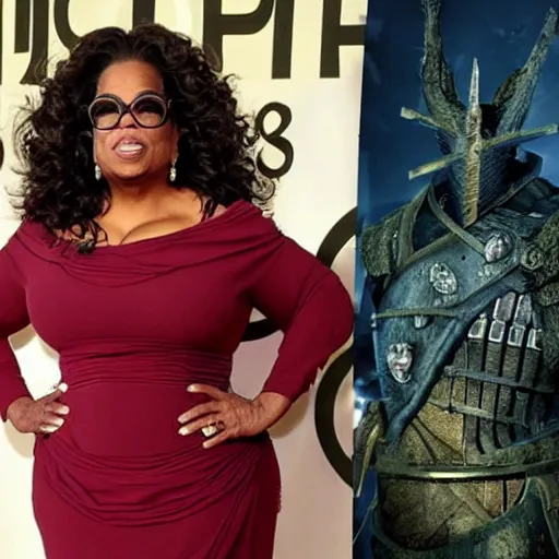 Image similar to oprah winfrey in dark souls