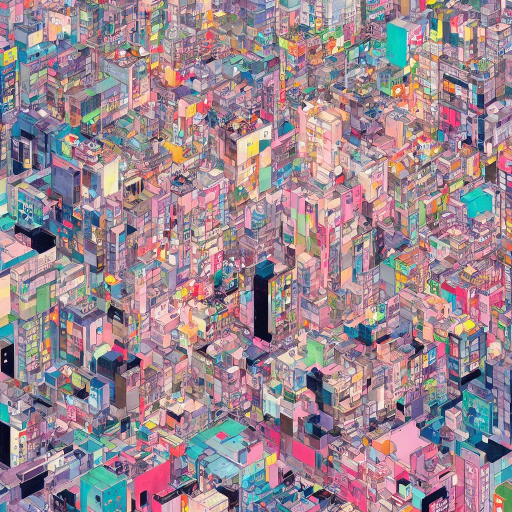 Image similar to tokyo dreamscape by Hikari Shimoda, bright tones