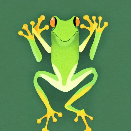Prompt: tree frog :: vintage scientific illustration :: minimalist style —ar 2:3