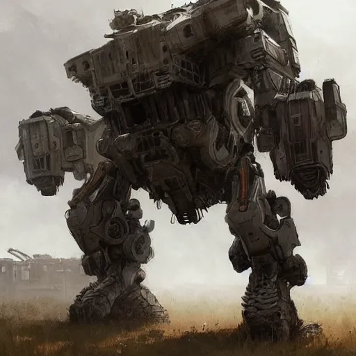 Image similar to fierce organic four legged mech, highly detailed, complex rendering, dramatic lighting, artstation, art by jakub rozalski