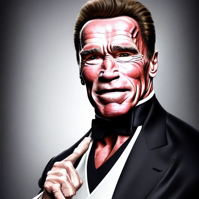 Prompt: epic professional digital portrait art of Arnold Schwarzenegger wearing 17th century music conductor clothing and wearing a large white British solicitor’s wig, ,best on artstation, cgsociety, wlop, Behance, pixiv, astonishing, impressive, outstanding, epic, cinematic, stunning, gorgeous, much detail, much wow, masterpiece.