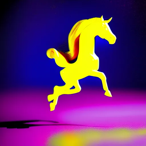 Image similar to a plastic horse toy is dancing on lying astronaut, concept art, fantasia photo