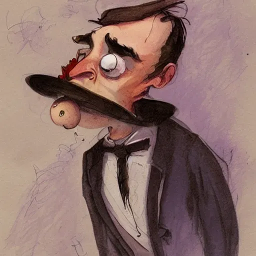 Image similar to the drunk french baron by peter de seve