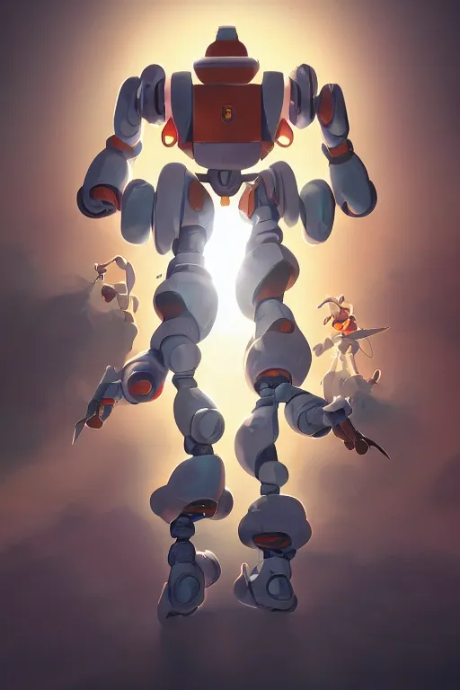 Image similar to metabots medabots medarotto medarot robot minimalist comics, behance hd by jesper ejsing, by rhads, makoto shinkai and lois van baarle, ilya kuvshinov, rossdraws global illumination ray tracing hdr radiating a glowing aura