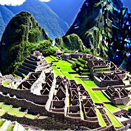 Prompt: Macchu Picchu full of New York City buildings, ultra hi resolution picture