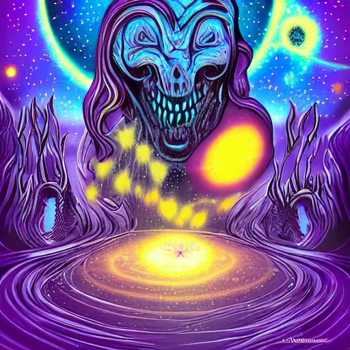 Image similar to nightmare stuff. cosmic terror digital art