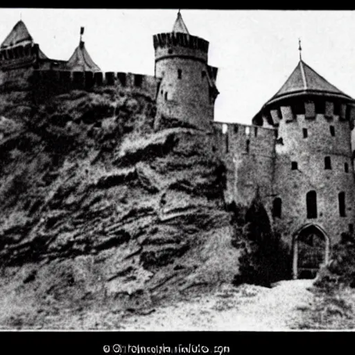 Prompt: the real dracula's castle abandoned, romania photo taken in 1 9 2 0 s