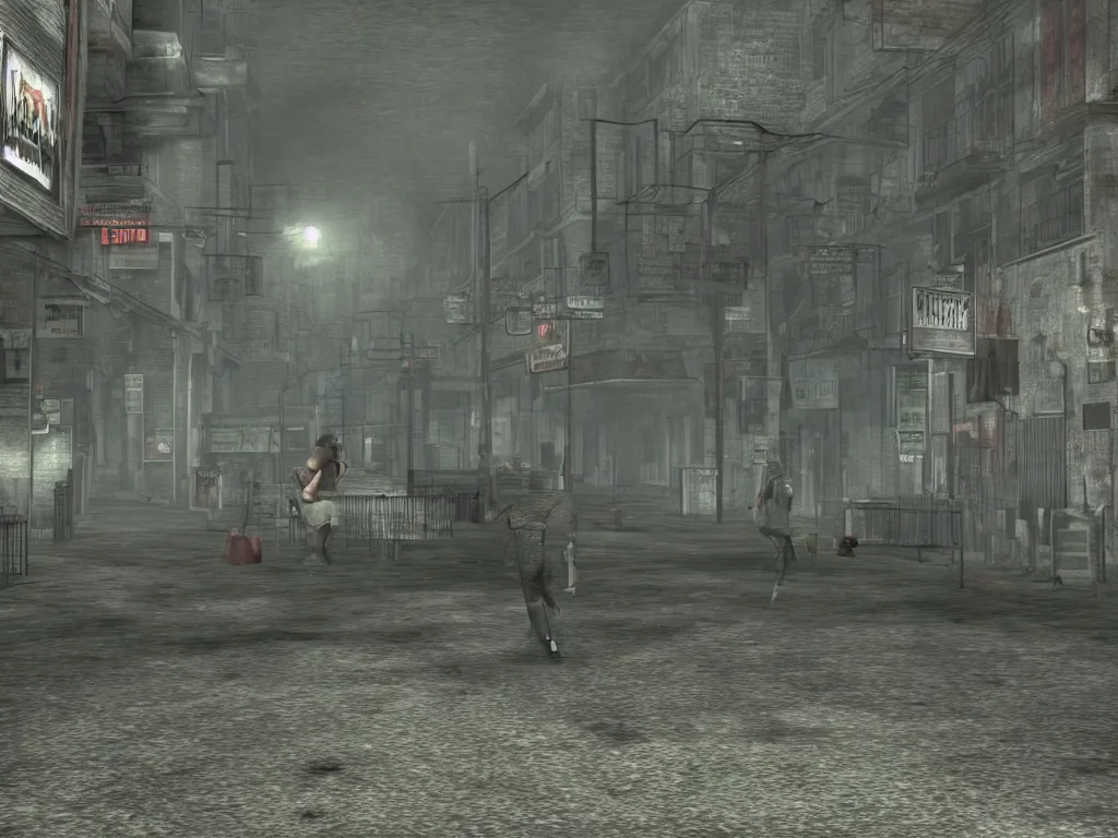 Image similar to Silent Hill PS2 town streets