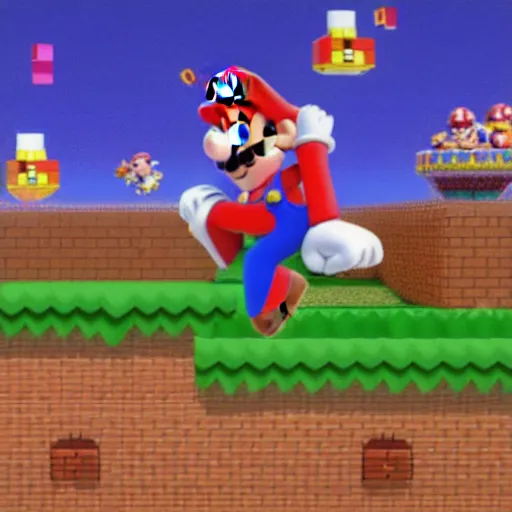 Image similar to mario jumping over birdo 4k