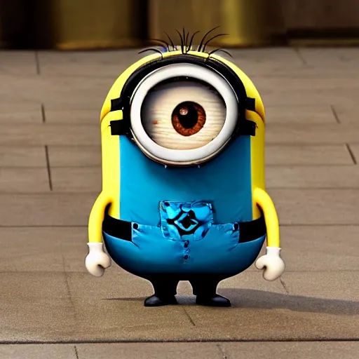 Prompt: gentleminion twitter trend minion from despicable me