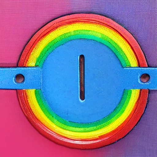 Image similar to rainbow colored lining bolts