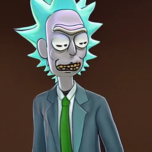 Image similar to realistic rick from rick and morty