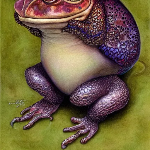 Image similar to Portrait of Toad, artwork by Daniel Merriam,