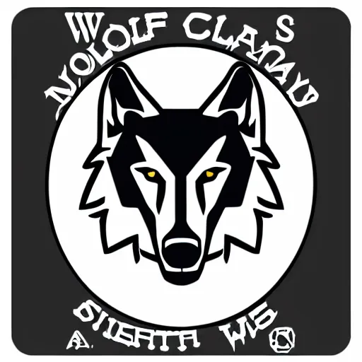 Prompt: wolf clan logo