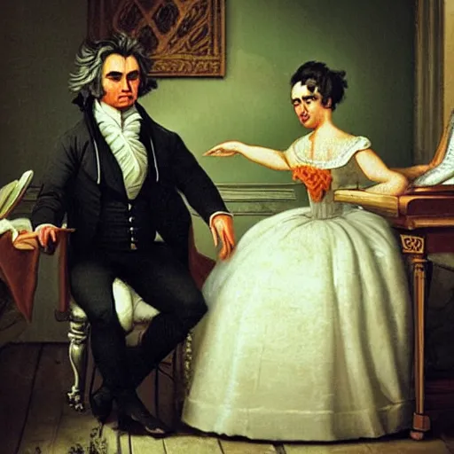 Prompt: beethoven getting married