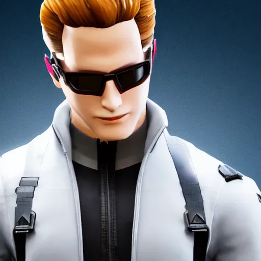 Prompt: albert wesker as a fortnite character, 4 k, high detail, high - resolution photograph, professional photography, ultra - detail