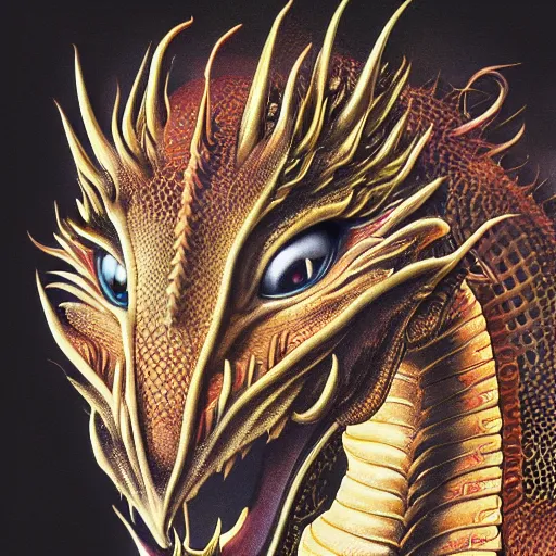 Image similar to A extremely highly detailed majestic hi-res beautiful, highly detailed portrait of a dragon in the style of 1960's Walt Disney animations