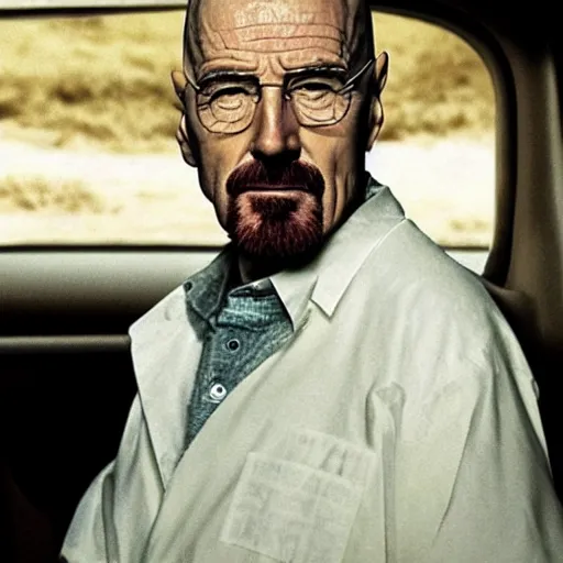 Prompt: Christopher Lee as Walter White in Breaking Bad