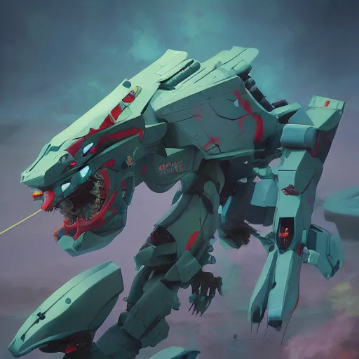 Image similar to detailed painting of amphibious zoids evangelion gundam by sergey kolesov, beeple, nekro, pascal blanche, rhads. in style of colorful comic noir illustration, symmetry, sci fi, hyper detailed. octane render. realistic. trending on artstation