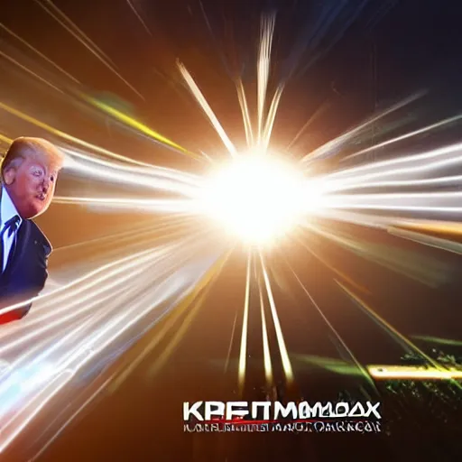 Image similar to Donald Trump! lifted up by a tractor beam from a UFO!!, Anamorphic Lens, Professional Photography, Volumetric Lighting, Keylight