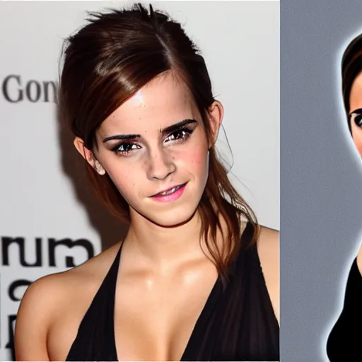 Image similar to emma watson mixed with kim kardashian