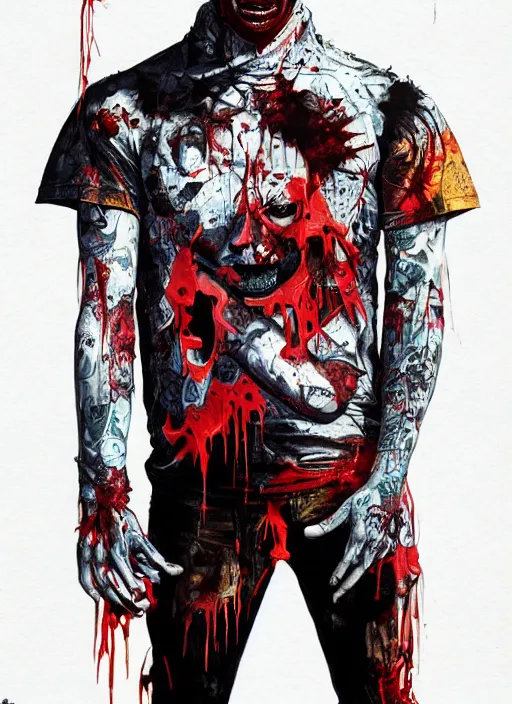 Image similar to zombie full body male modeling hiphop streetwear drip, tristan eaton, victo ngai, artgerm, rhads, ross draws