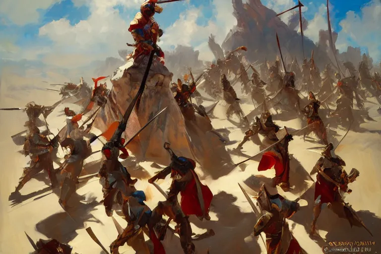 Prompt: greg manchess painting of a mountain of swords in the middle of an arena, profile picture, organic painting, sunny day, matte painting, bold shapes, hard edges, street art, trending on artstation, by huang guangjian, gil elvgren, ruan jia, randy vargas, greg rutkowski