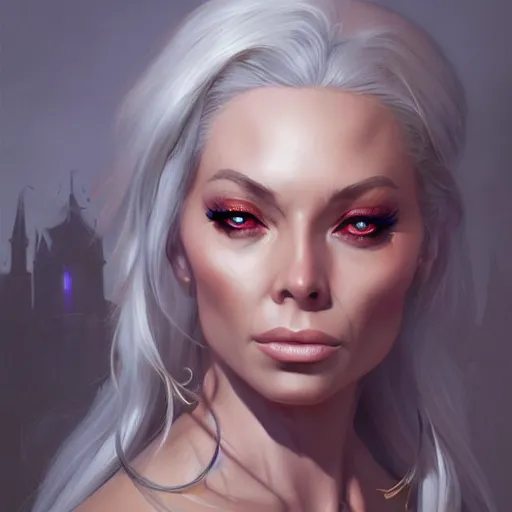 Image similar to isabelledeltore, d & d, fantasy, portrait, highly detailed, digital painting, trending on artstation, concept art, sharp focus, illustration, art by artgerm and greg rutkowski and magali villeneuve