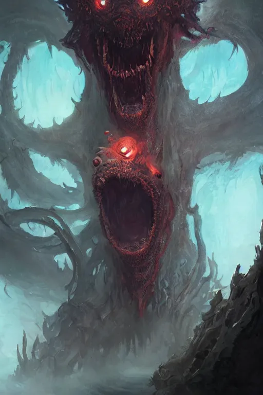 Image similar to lovecraftian monster, digital art, magic the gathering, mtg, by greg rutkowski, trending on artstation