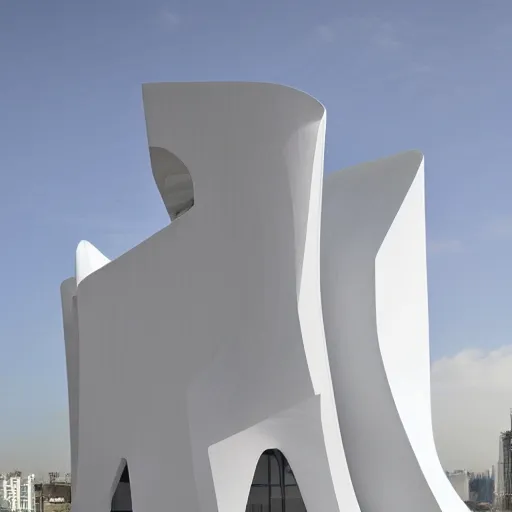 Prompt: 3d printed building, by zaha hadid