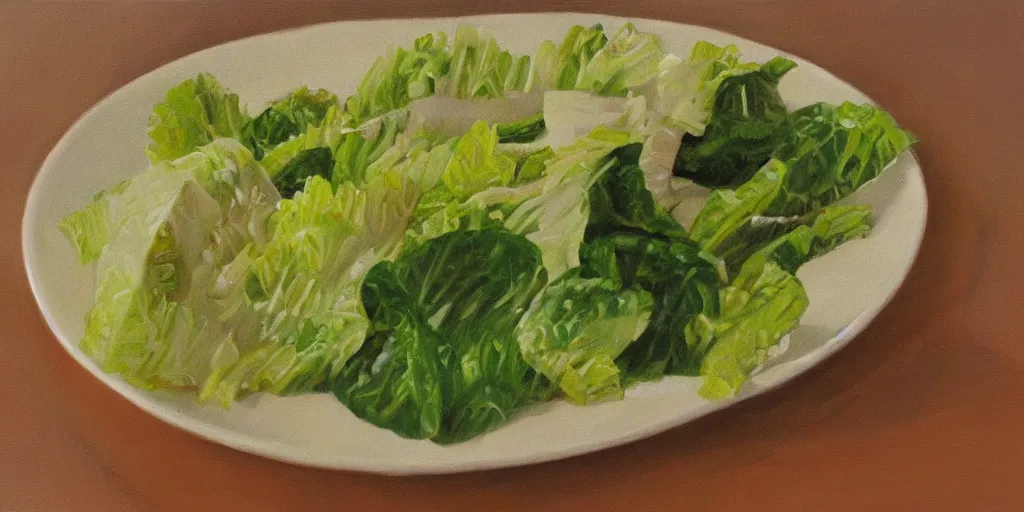 Prompt: caesar salad oil painting