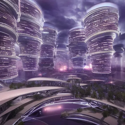 Image similar to a futuristic city from the year 2 0 7 0