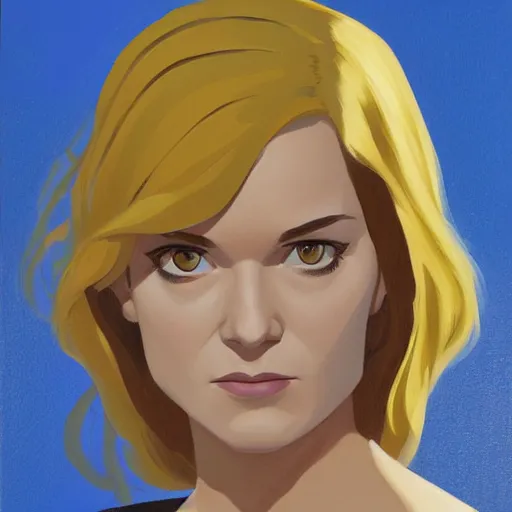 Prompt: a gallery painting by Phil noto of a beautiful heroine. Painted in the style of Phil noto.