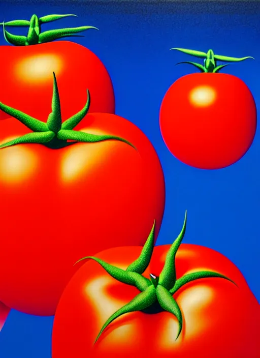 Image similar to tomate by shusei nagaoka, kaws, david rudnick, airbrush on canvas, pastell colours, cell shaded, 8 k