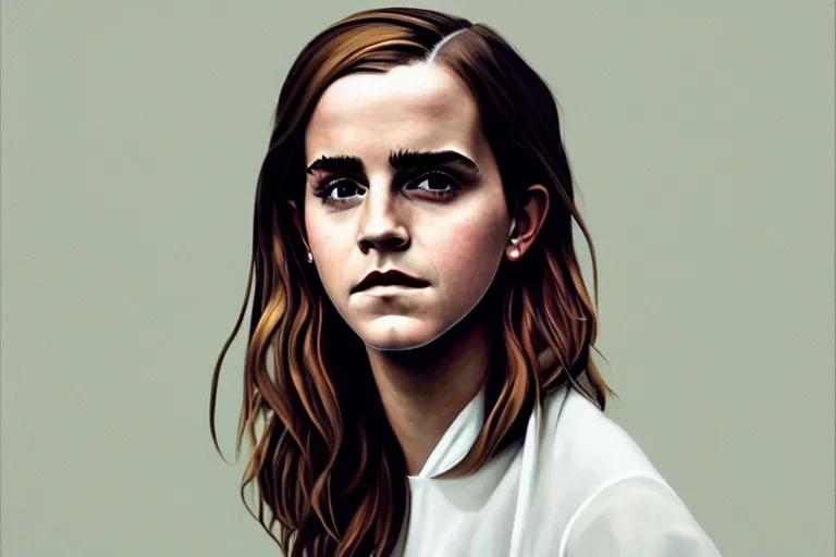 Image similar to portrait of emma watson artwork by tim eitel