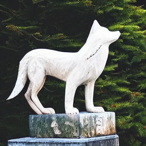 Image similar to “ capitalize wolf ” statue with a fox instead of a wolf