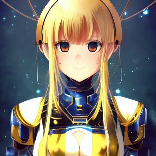 Image similar to beautiful and gorgeous full body image of saber from fate / stay night anime as a sci fi robot, high details, high resolution, noise filtered, artstation, 4 k, highly detailed, high quality, drawn by anime