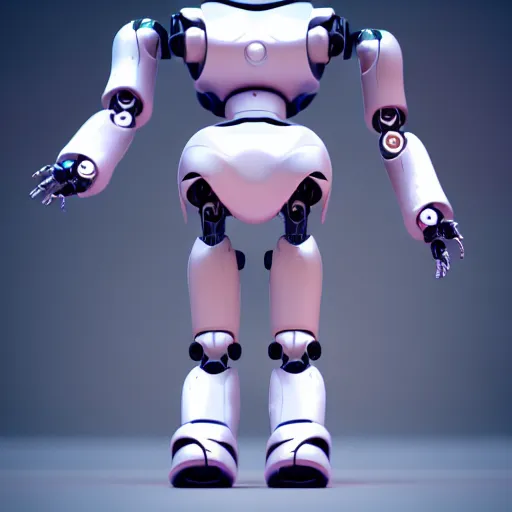 Prompt: 3D Kid Robot, by Tzeholai, Zmonzheng, smoth, Angle view, toy art, octane render, rim light, cinematic, raytrace concept art, Trend on Behance 3d Art, C4D