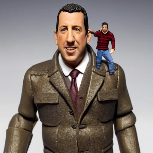 Image similar to a still a detailed full body action figure of adam sandler, first 4 figures, hasbro detailed product photo