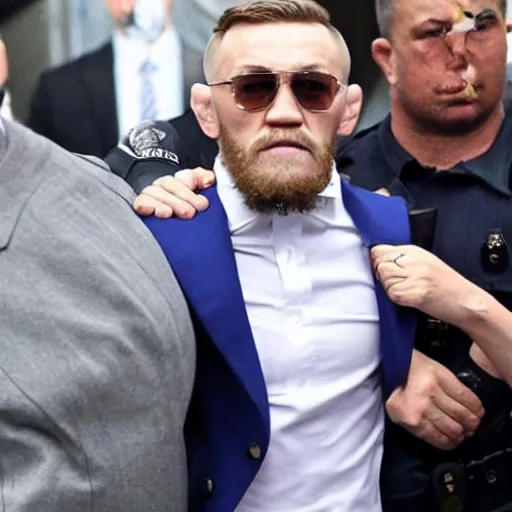 Image similar to conor mcgregor being arrested