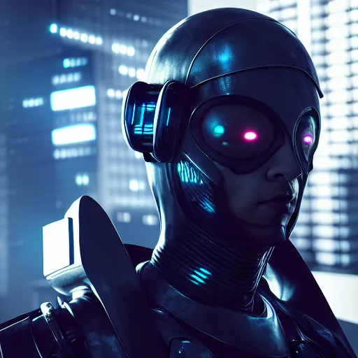 Image similar to a realistic cyberpunk man wearing futuristic armor, photorealistic, octane render,