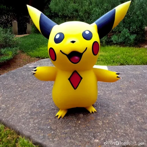 Image similar to Pikachu Sculpture made out of Papyrus