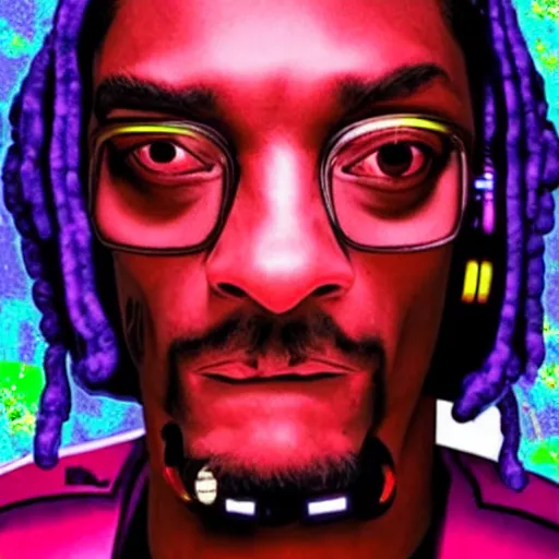 Image similar to cyberpunk snoop dogg