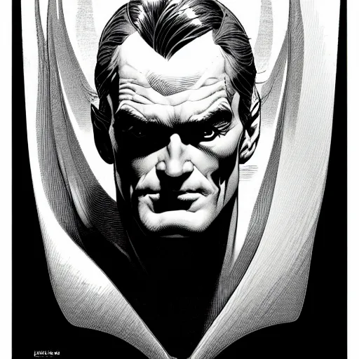 Image similar to medium portrait soft light, by killian eng and bernie wrightson, inspired by dc comics, fine, sharp high detail,