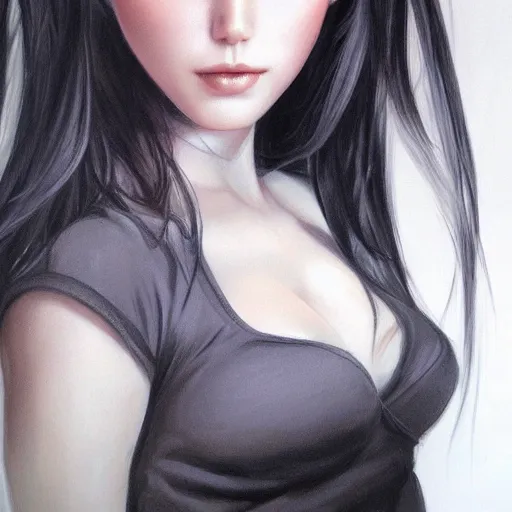 Prompt: photo of young woman by artgerm